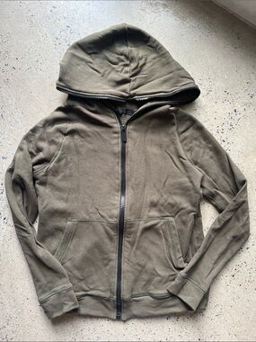Alala Dark Olive Zip-up Hoodie
